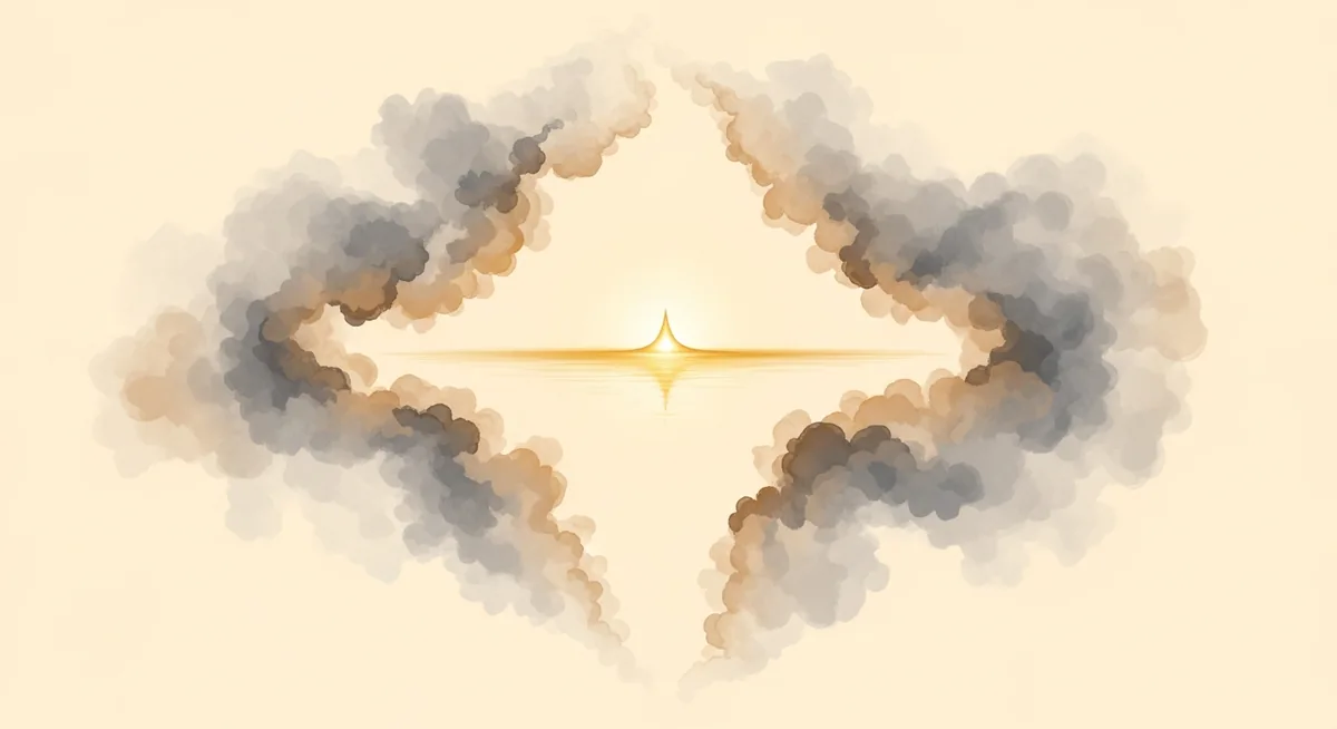 Mind wandering meditation illustration